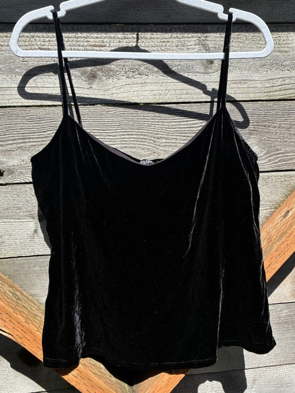 Eileen Fisher Black Velvet Spaghetti-Strap Cami